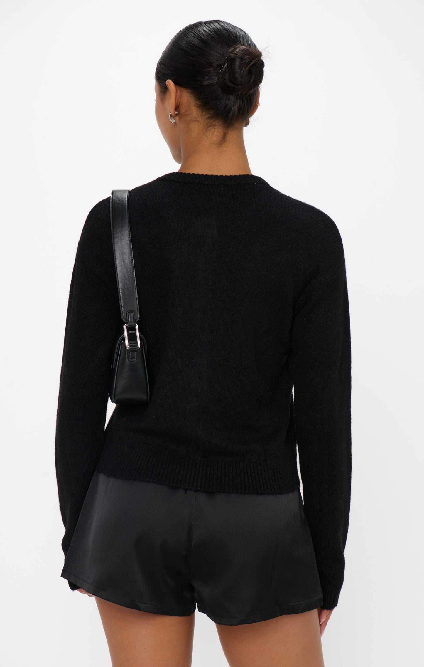 Throw on Cardigan ~ Jet Black Knit