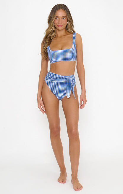 Waikiki Top ~ Blueberry Gingham