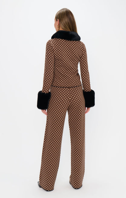 Zermatt Sweater Pant ~ Carmel Geo Knit