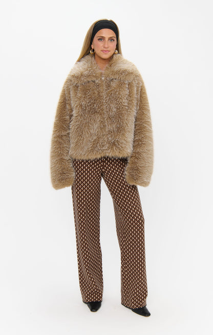 Zermatt Sweater Pant ~ Carmel Geo Knit