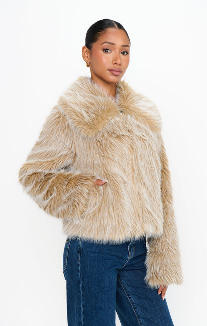 Park City Jacket ~ Cedar Brown Faux Fur