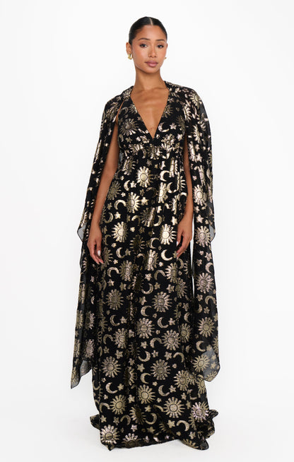 Wanderlust Maxi Dress ~ Celestial Shimmer Chiffon