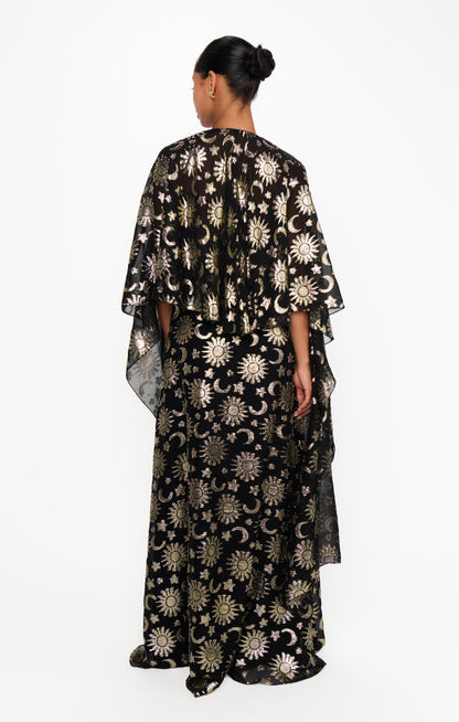 Wanderlust Maxi Dress ~ Celestial Shimmer Chiffon