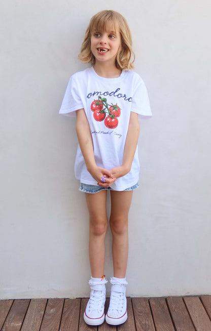 Little Travis Tee ~ Pomodoro Graphic