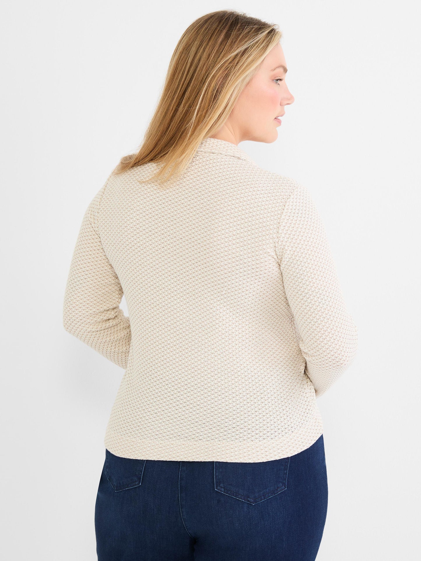 Textured Tuck Stitch Knit Polo