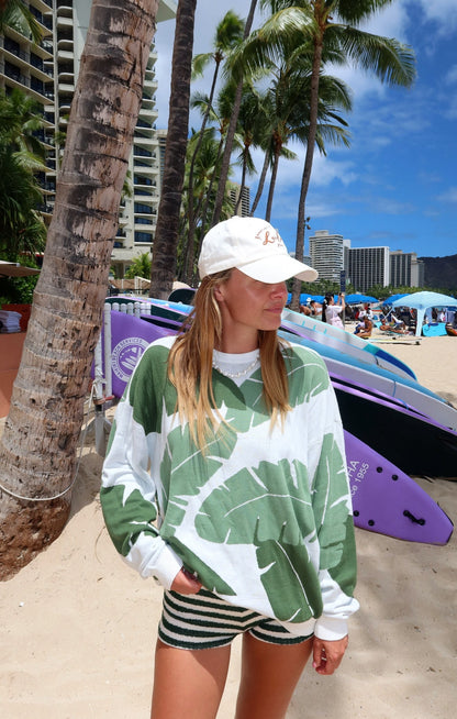 Adventure Sweater ~ Tropical Palm Knit