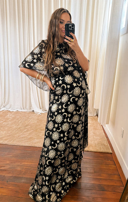 Wanderlust Maxi Dress ~ Celestial Shimmer Chiffon