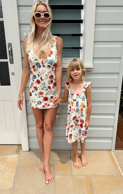 Dodd Ruffle Dress ~ French Floral