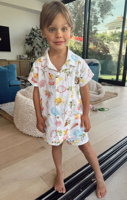 Lil Button Up Shirt ~ Seaside Treasures