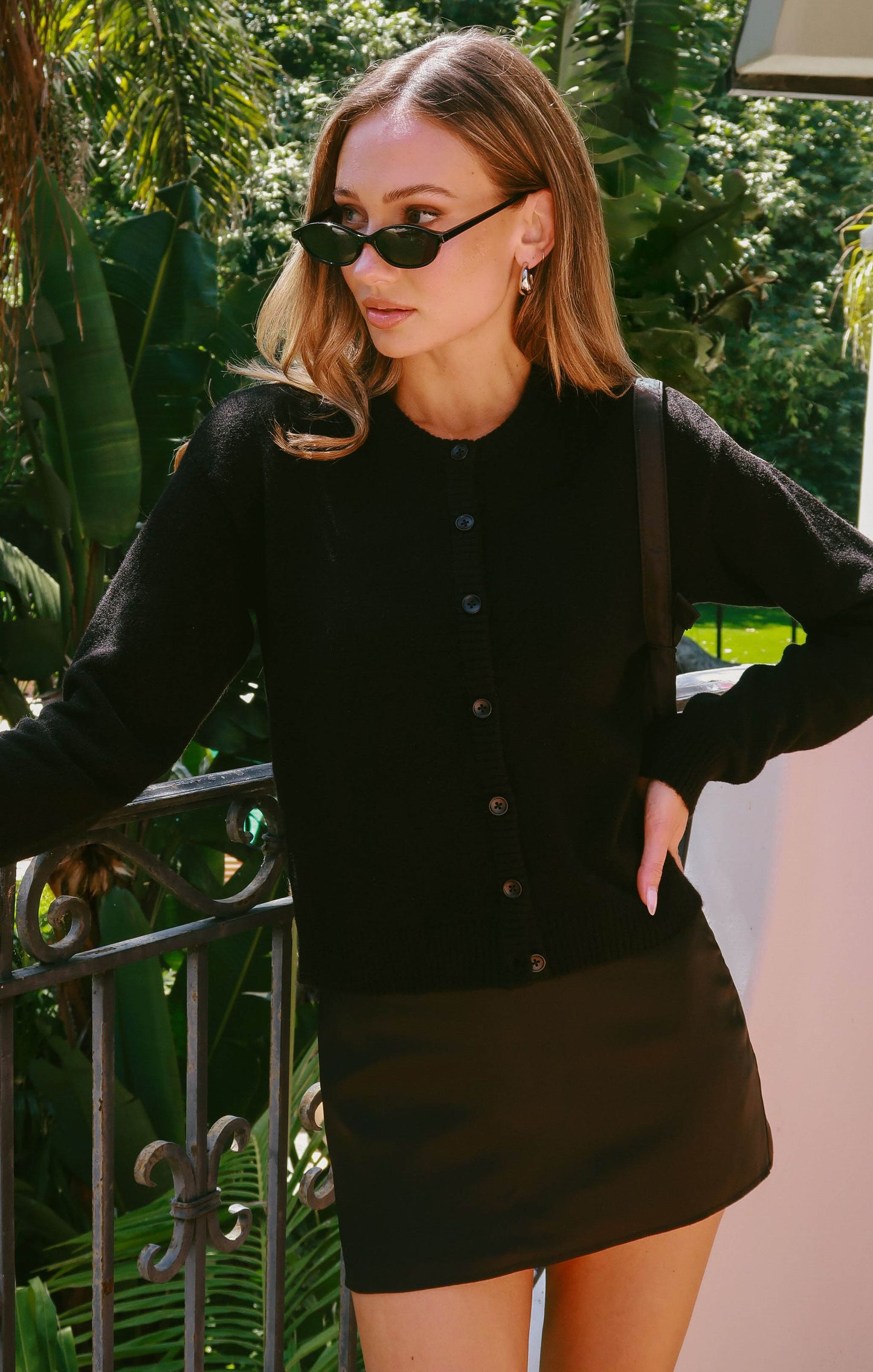 Throw on Cardigan ~ Jet Black Knit