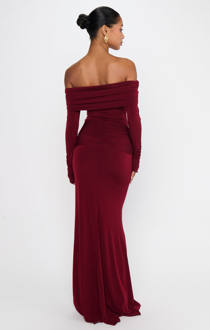 Vanessa Maxi Dress ~ Cabernet Red