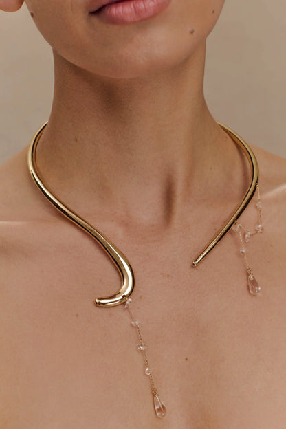 Azura Teardrop Necklace Gold