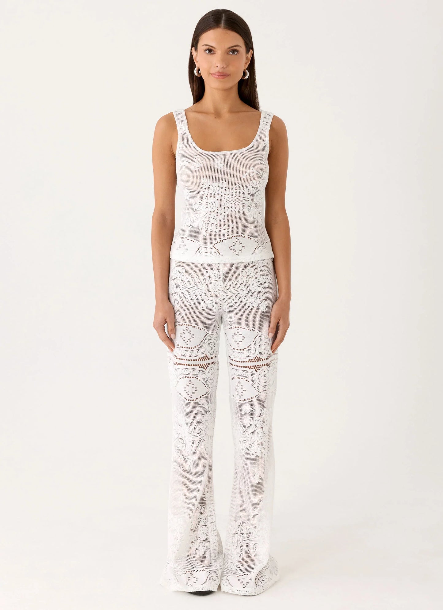 Bosten Low Rise Pants - White
