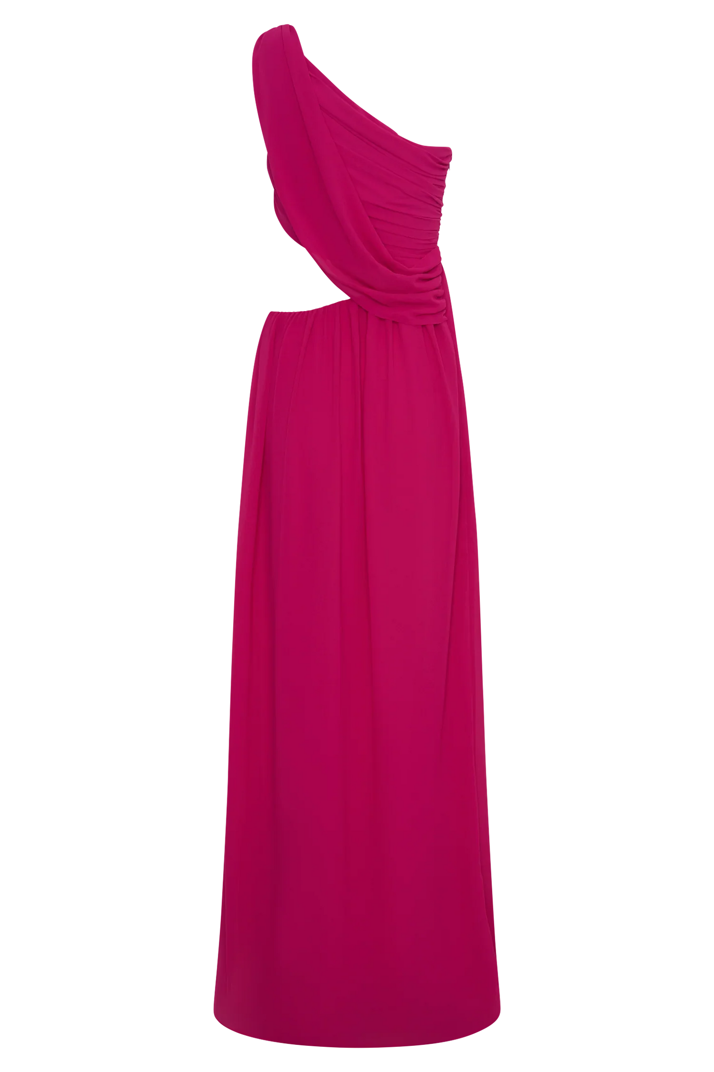 Aria Chiffon Cut Out Maxi Dress Fuchsia