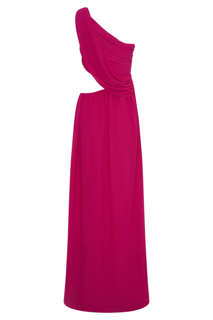 Aria Chiffon Cut Out Maxi Dress Fuchsia