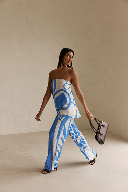 Alma Pants - Palm Blue