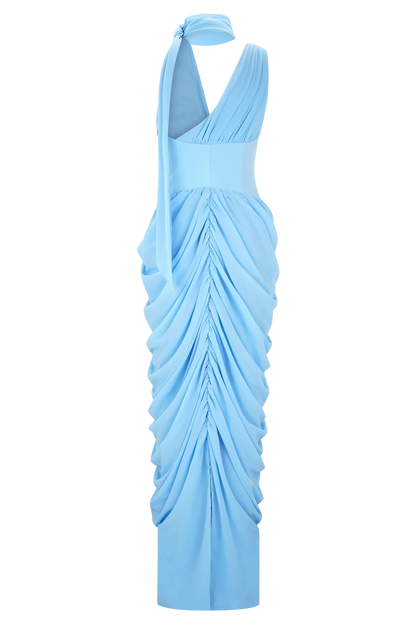 Alex Chiffon Maxi Dress Blue