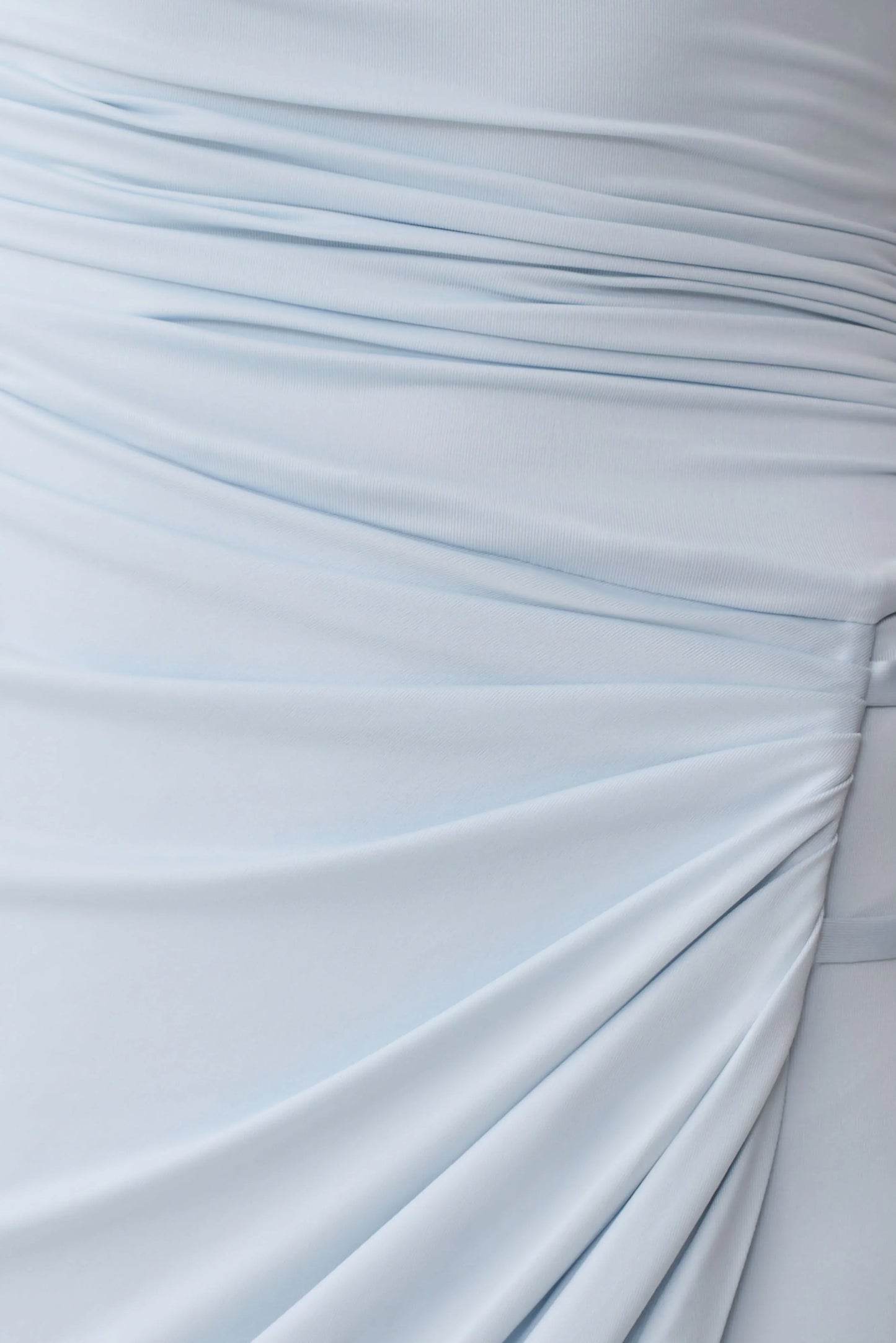 Alyn Off Shoulder Draped Maxi Dress Pale Blue