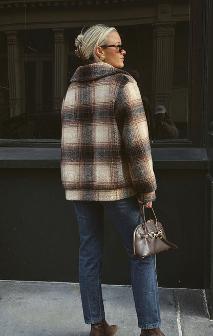 Hunter Jacket ~ Homestead Faux Sherpa Plaid