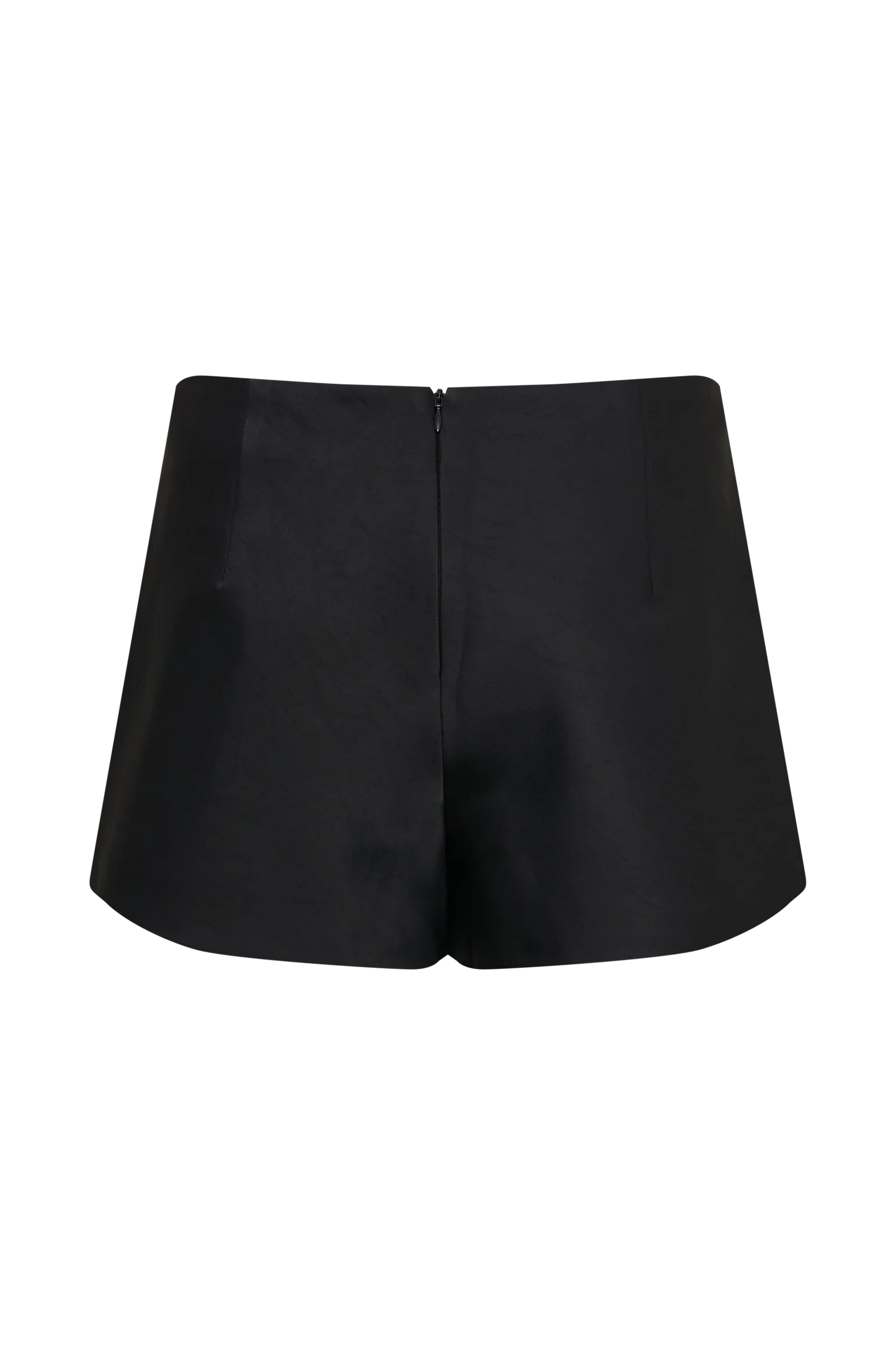 Anne Satin Mini Short Black