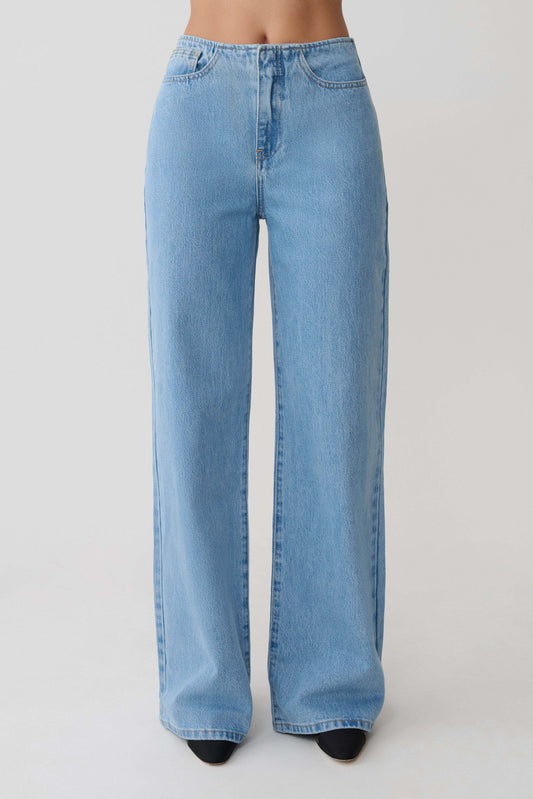 Caitlin Mid Rise Denim Jeans Classic Blue