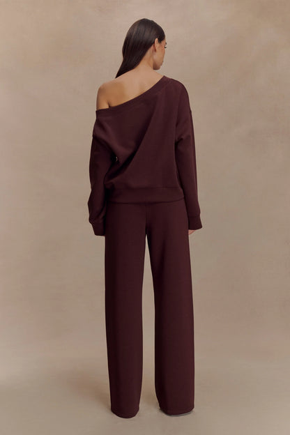 August Straight Leg Jogger Chocolate