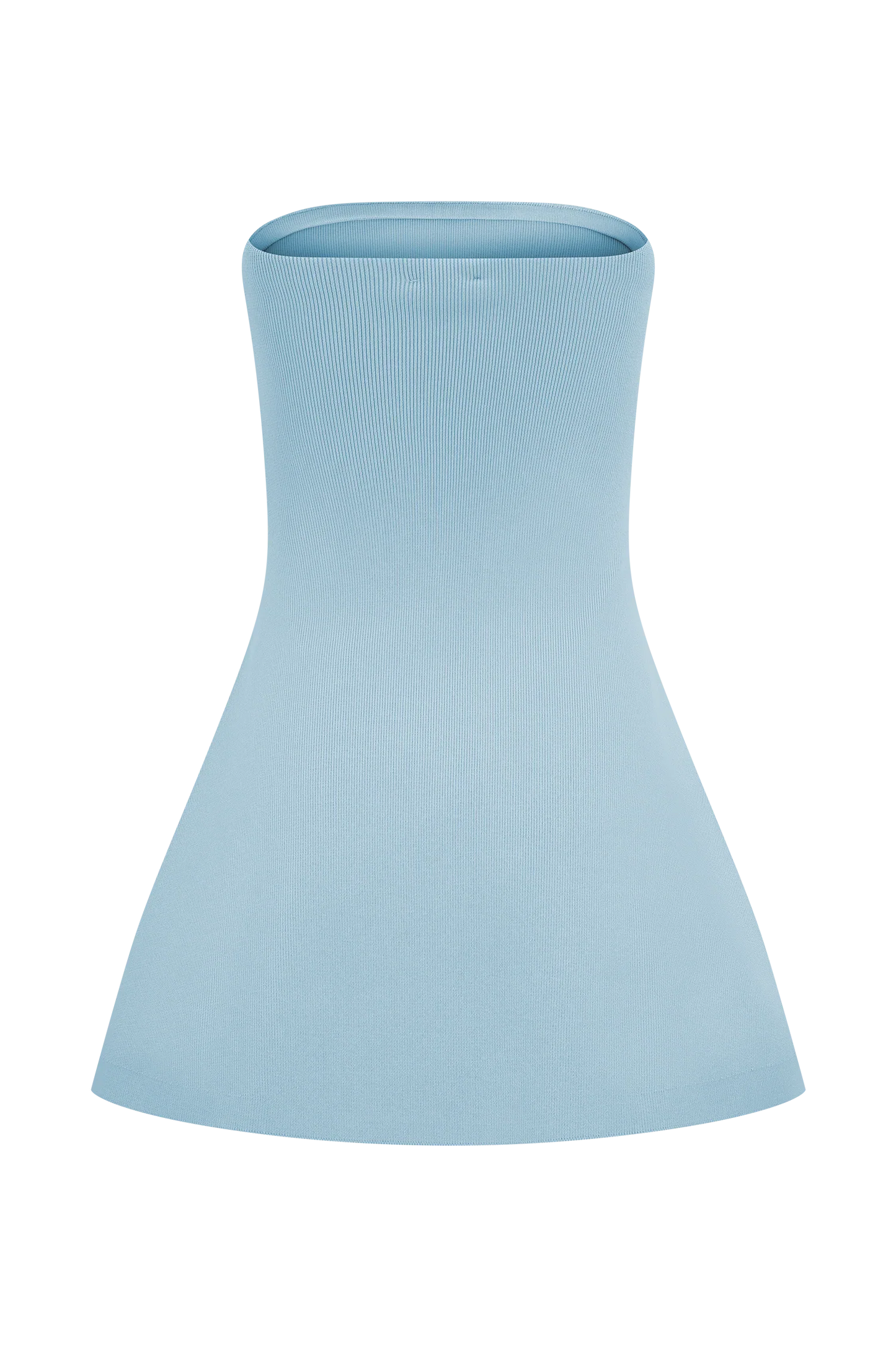 Anette Bandage Knit Strapless Top Sky Blue
