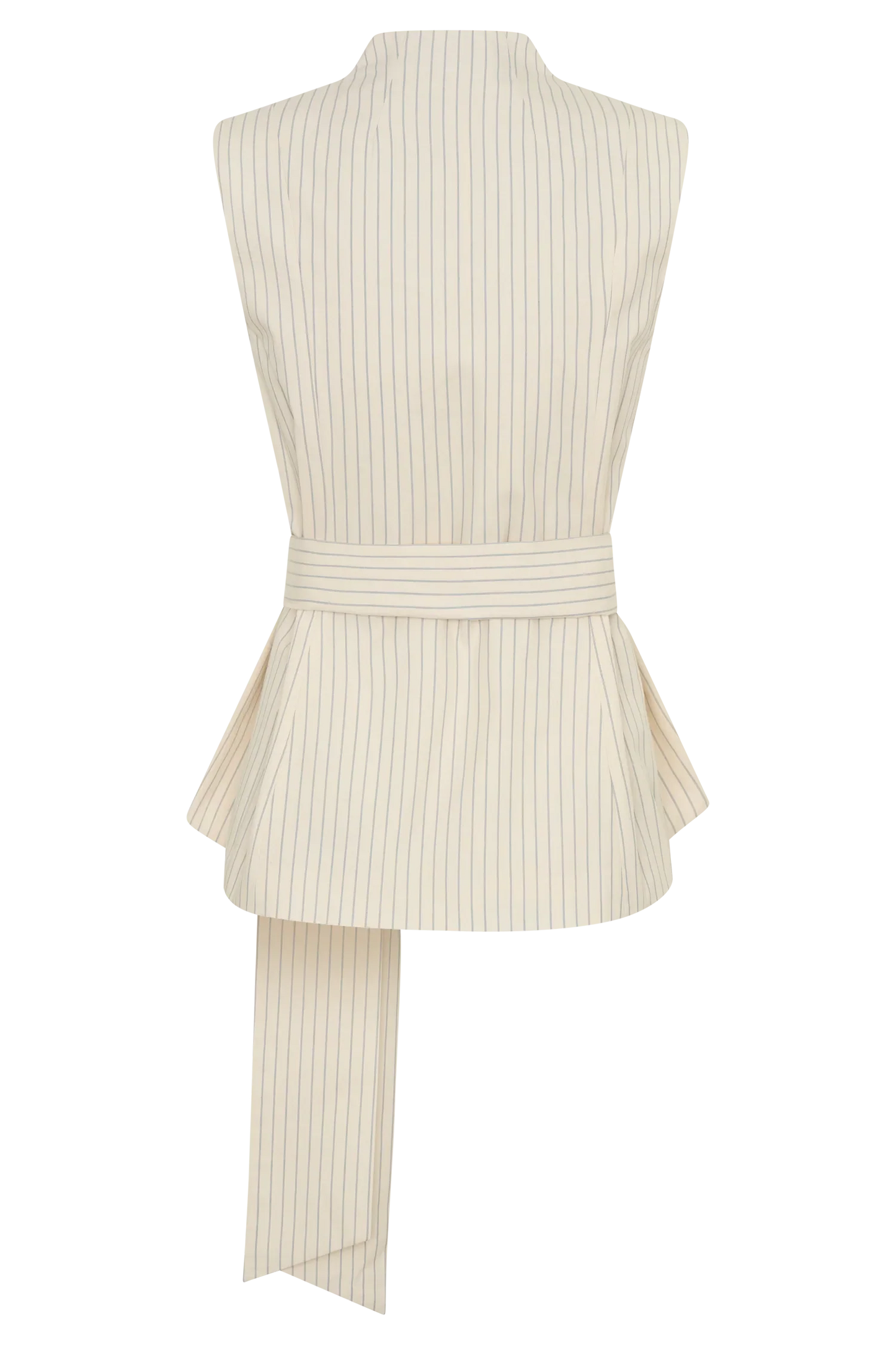 Alina Waist Tie Sleeveless Top Stripe
