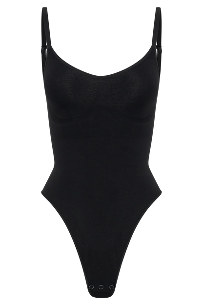 Alyssa Backless Shapewear Bodysuit Black