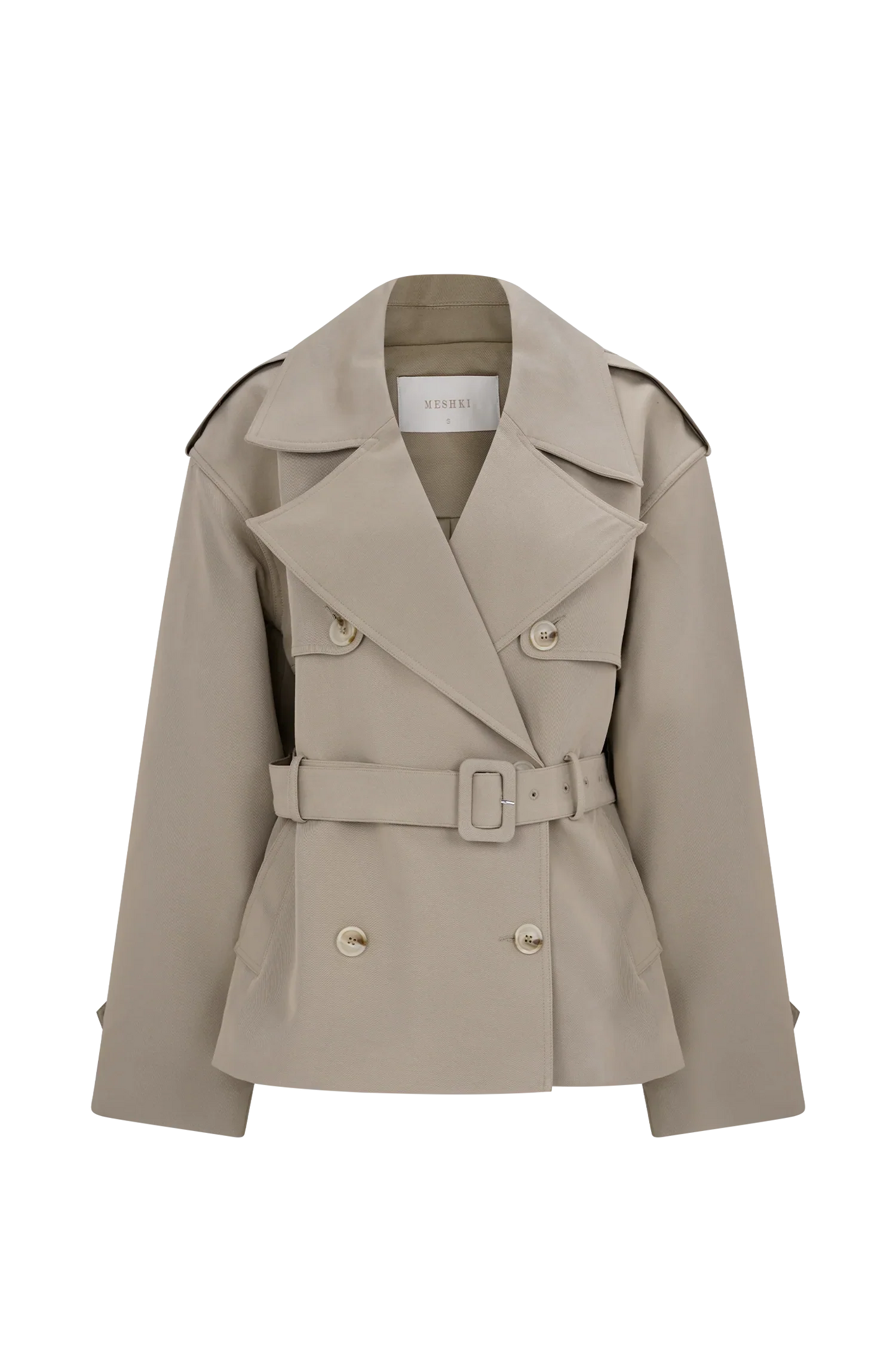 Alden Short Trench Jacket Pebble