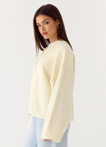Annie One Button Cardigan Ivory Cream