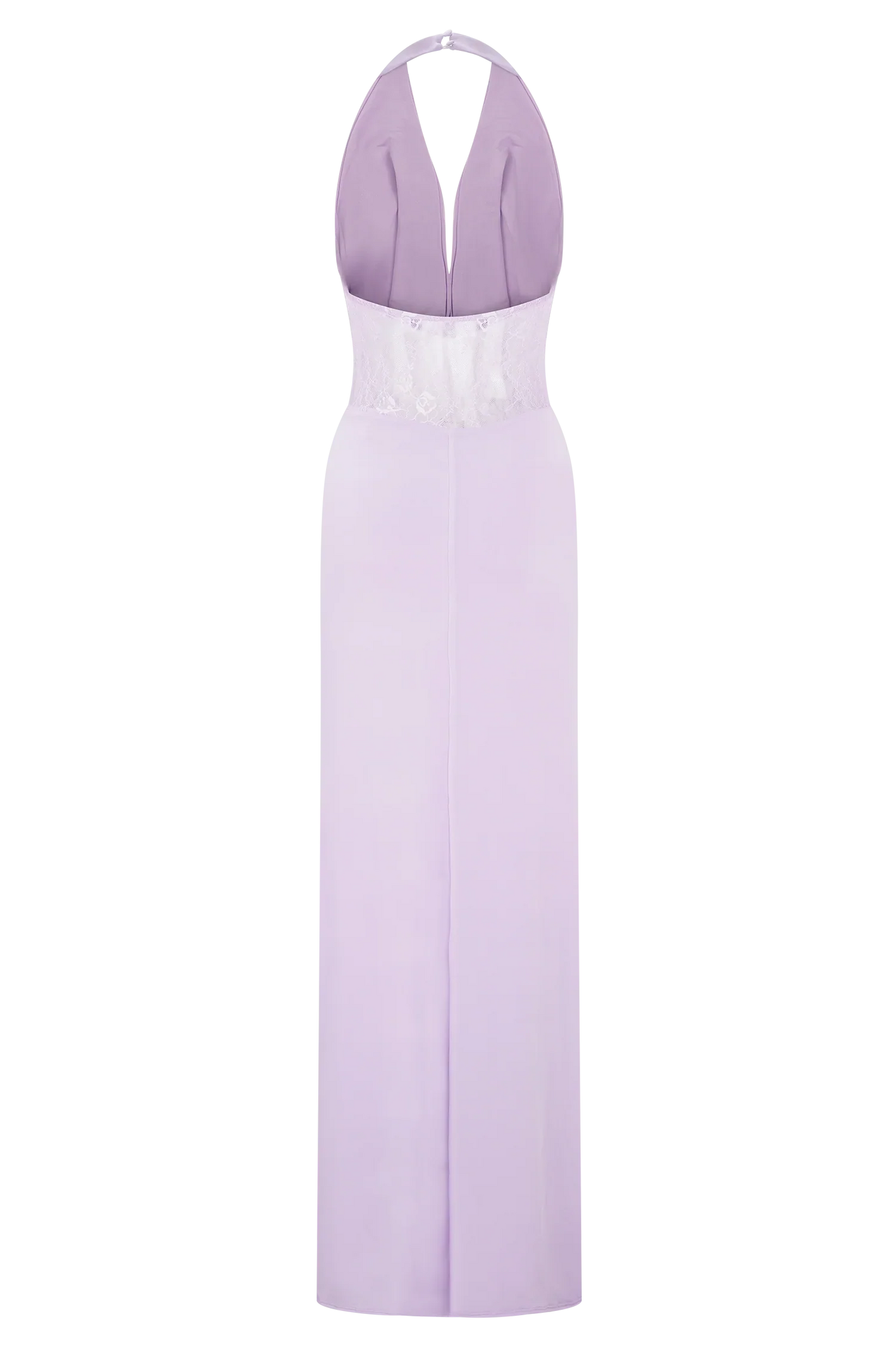 Bonnie Slinky And Lace Maxi Dress Lilac