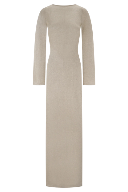 Atticus Knit Maxi Dress With Sequin Gold