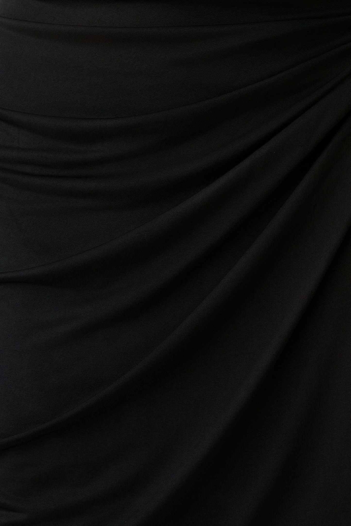 Alyn Off Shoulder Draped Mini Dress Black