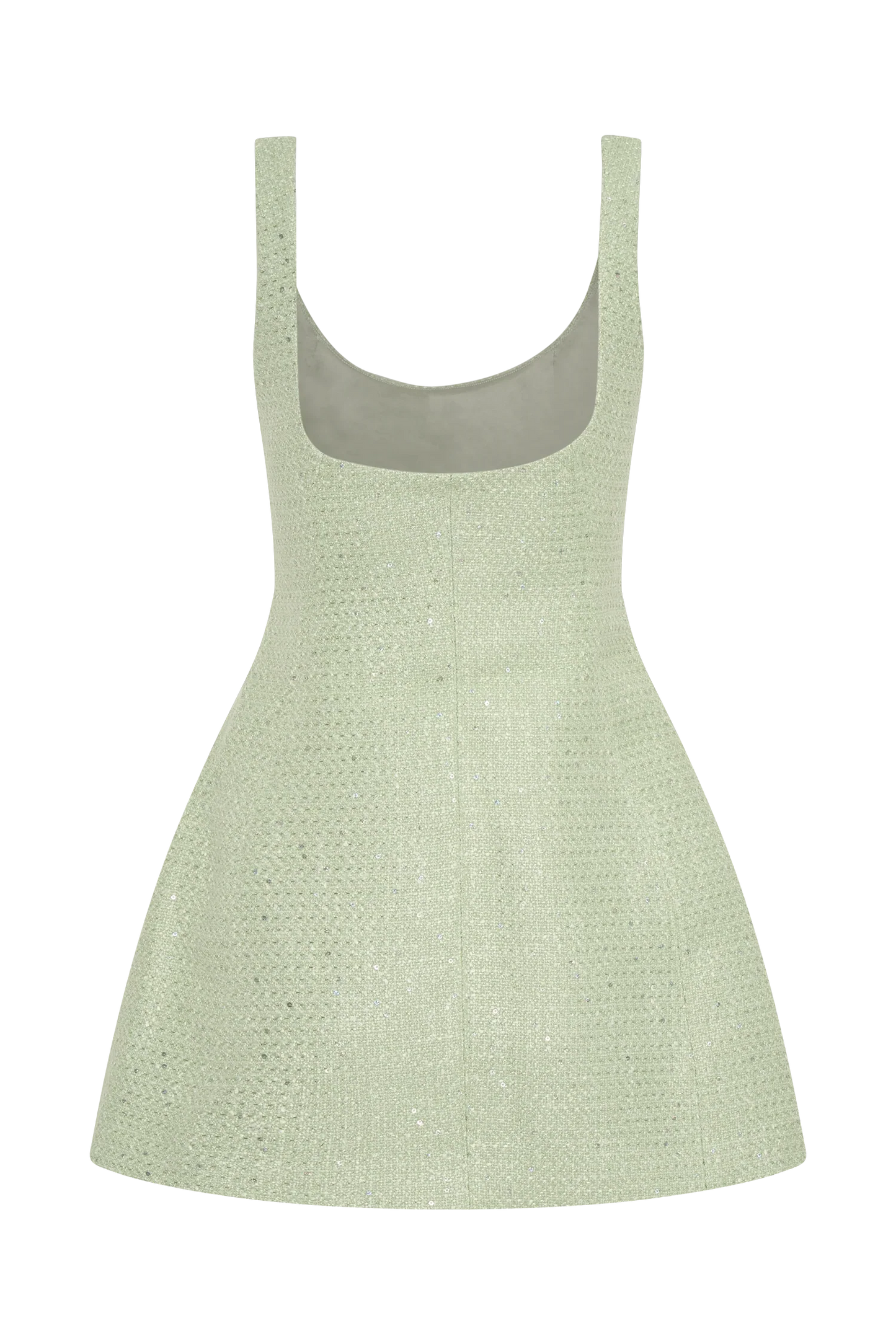 Beth Tweed Mini Dress Pastel Green
