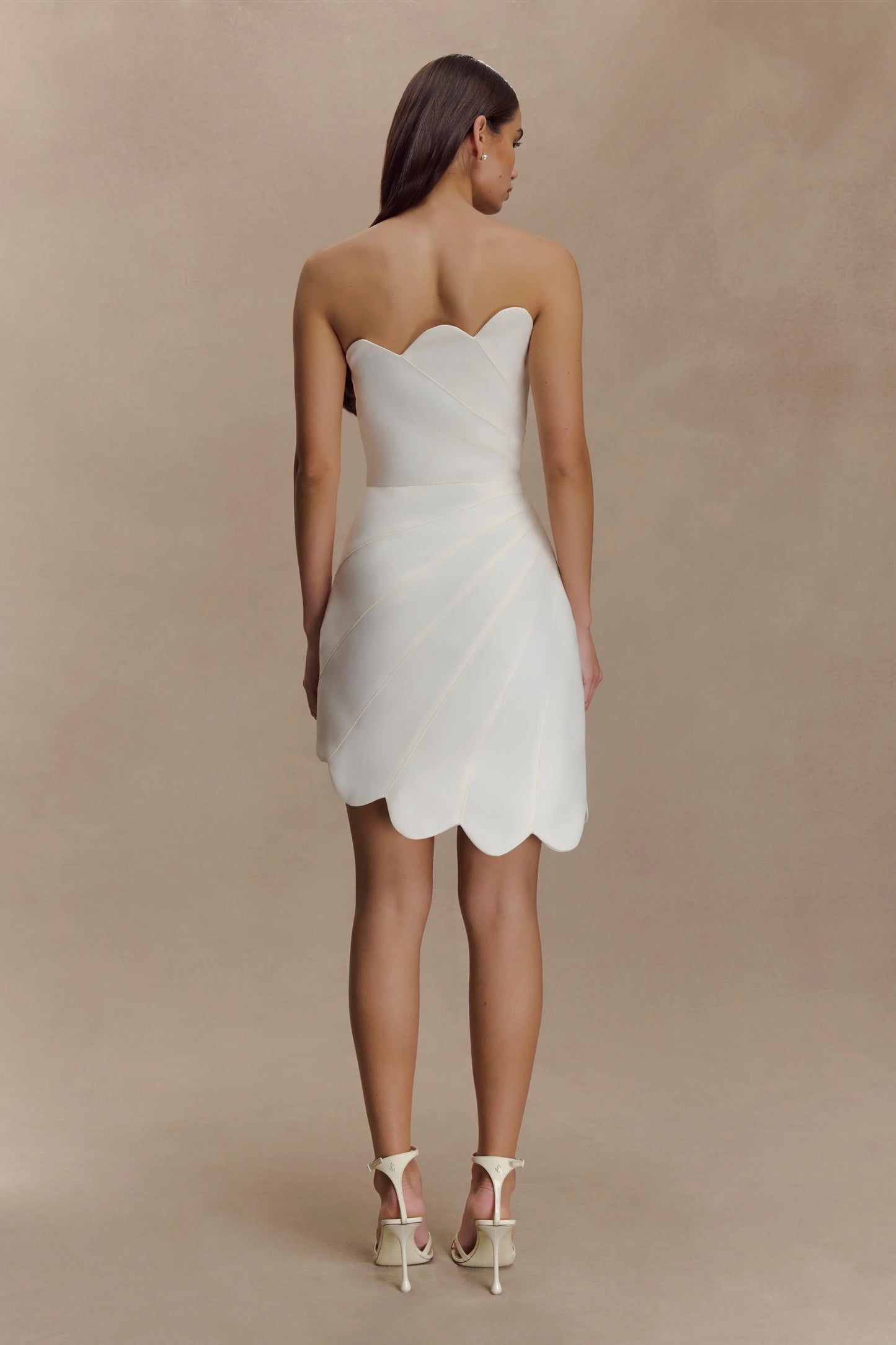 Atenea Satin Mini Dress White