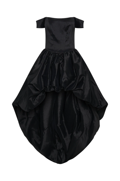 Amelia Bubble Maxi Dress Black