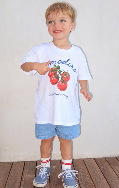 Little Travis Tee ~ Pomodoro Graphic